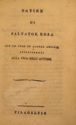 Satire di Salvator Rosa - Salvator Rosa - copertina