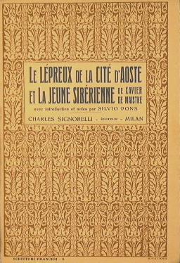 Le Lépreux de la Cité d'Aoste et la Jeune Sibérienne - Xavier de Maistre - copertina
