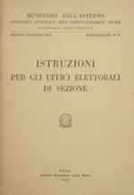 Istruzioni per gli uffici elettorali di sezione
