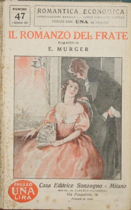 Il romanzo del frate. Romanzo - Henry Murger - copertina