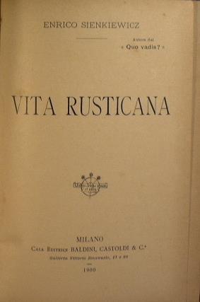 Vita rusticana - Henryk Sienkiewicz - copertina