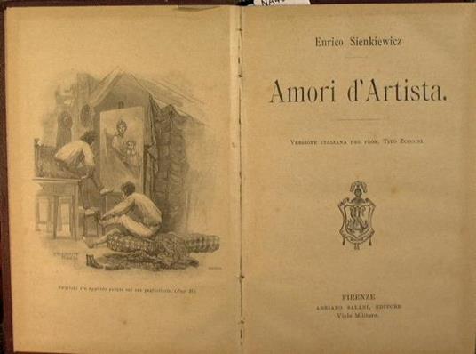 Amori d'artista - Henryk Sienkiewicz - copertina