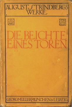 Die Beichte eines Toren - August Strindberg - copertina