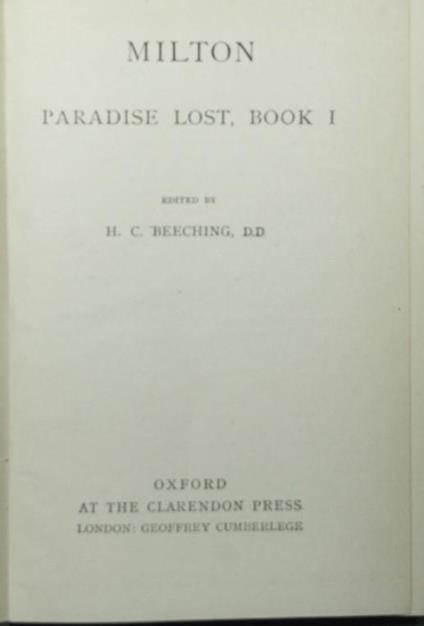 Paradise lost - John Milton - copertina