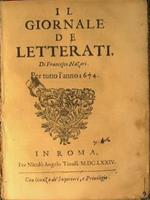 Il giornale de Letterati per tutto l'anno 1674