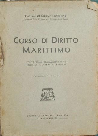 Corso di diritto marittimo - Gerolamo Longhena - copertina