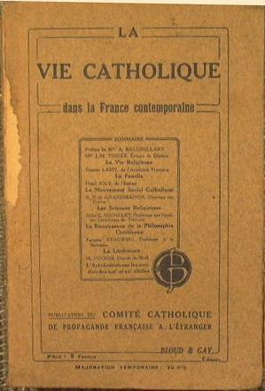 La Vie Catholique dans la France contemporaine - Joseph Marie Tissier,Étienne Lamy - copertina