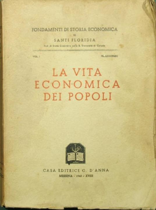 La vita economica dei popoli - Santi Floridia - copertina