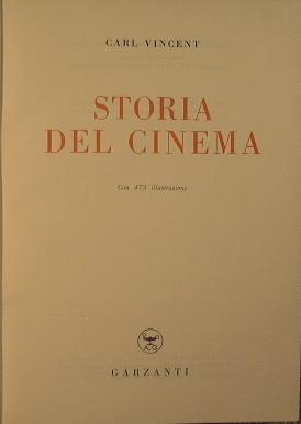 Storia del cinema - Carl Vincent - copertina