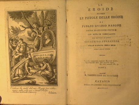 Le Eroidi ovvero le pistole delle eroine - P. Nasone Ovidio - copertina