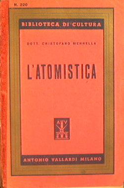 L' atomistica - Cristofaro Mennela - copertina