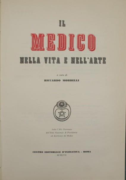 Il medico nella vita e nell'arte - Riccardo Morbelli - copertina