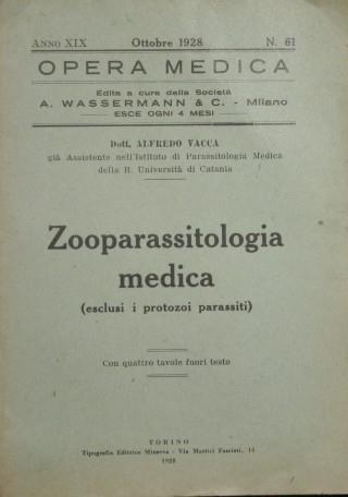 Zooparassitologia medica (esclusi i protozoi parassiti) - Alfredo Vacca - copertina