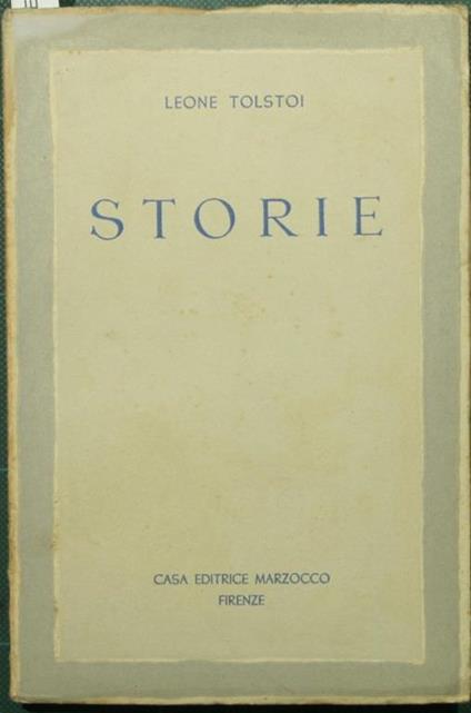 Storie - Lev Tolstoj - copertina