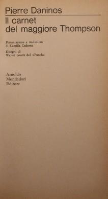 Il carnet del maggiore Thompson - Jan Struther - copertina