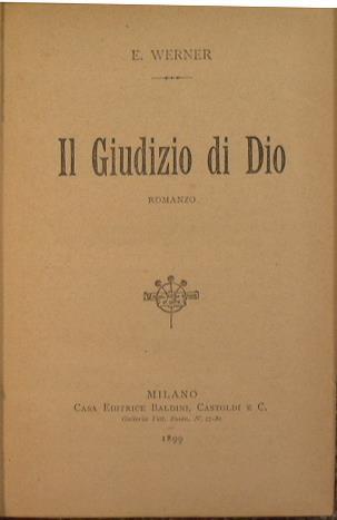 Il giudizio di Dio - E. Werner - copertina