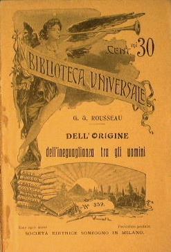 Dell'origine dell'ineguaglianza tra gli uomini - Jean-Jacques Rousseau - copertina