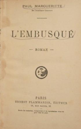 L' embusqué. Roman - Paul Margueritte - copertina