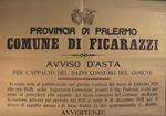Provincia di Palermo. Comune di Ficarazzi. Avviso d'Asta per l'appalto del dazio consumo del comune