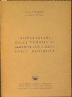 Osservazioni sulla vendita di macchine con riserva della proprietà
