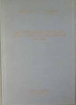 Giurisprudenza completa della Corte Costituzionale 1956-1966 - Rosario Li Vecchi - copertina