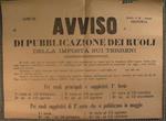Bando comune di Carini. Avviso di pubblicazione dei ruoli della imposta sui terreni