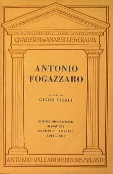 Antonio Fogazzaro - Guido Vitali - copertina
