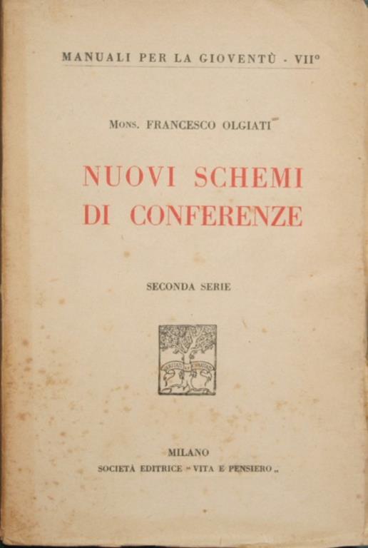 Nuovi schemi di conferenze - Francesco Olgiati - copertina
