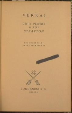 Verrai - Roy Stratton - copertina