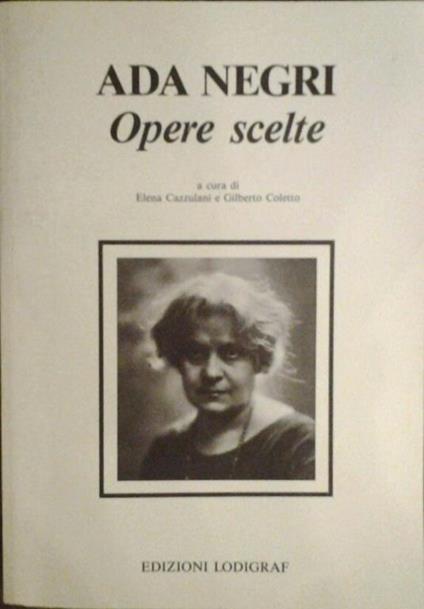 Opere Scelte - Ada Negri - copertina