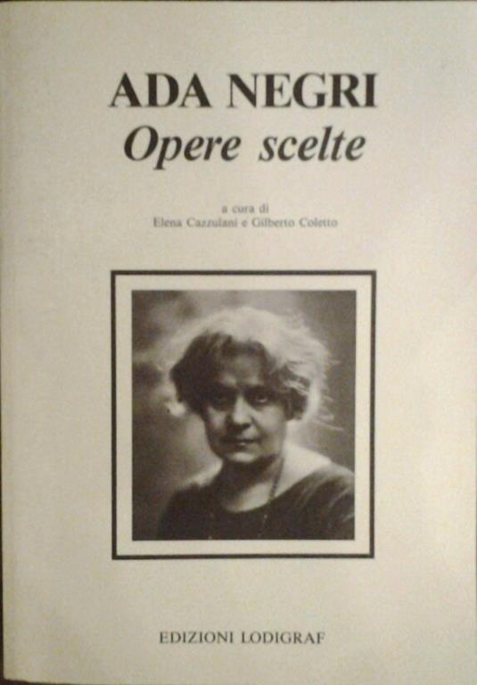 Opere Scelte - Ada Negri - copertina