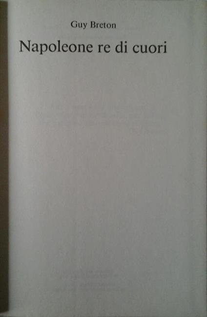 Napoleone re di cuori - Guy Breton - copertina