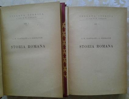 Storia romana - Ludwig Moritz Hartmann,Johannes Kromayer - copertina