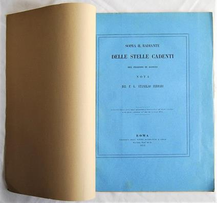 Sopra Il Radiante Delle Stelle Cadenti Del Periodo Di Agosto - Stanislao Ferrari - copertina