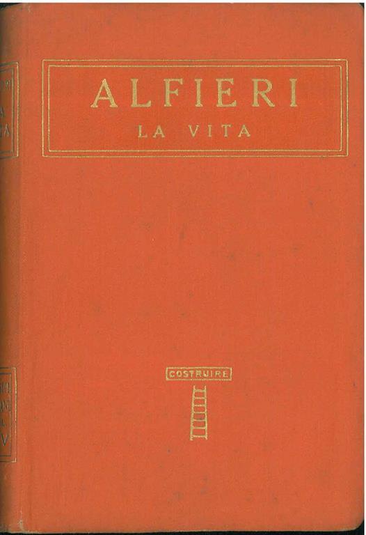 Alfieri. La vita Preceduta da un discorso di E. Panzacchi Seguita dalla lettera dell'Abate di Caluso intorno alla morte dell'A - copertina