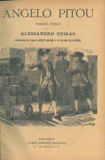 Angelo Pitou. Romanzo storico - Alexandre Dumas - copertina