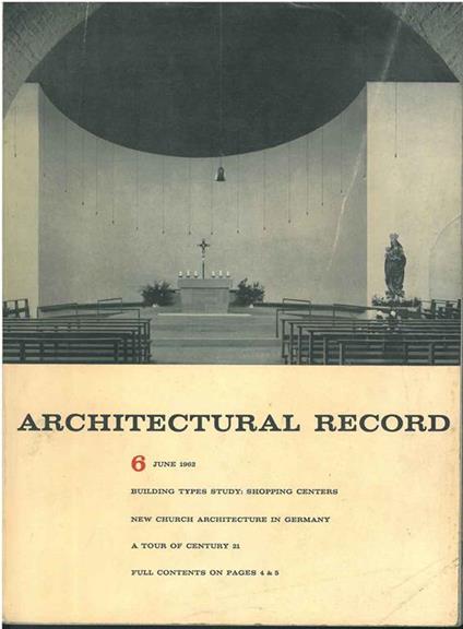 Architectural Record. June 1962, n. 6. Tema: Building Types Study 307: Shopping Centers - copertina