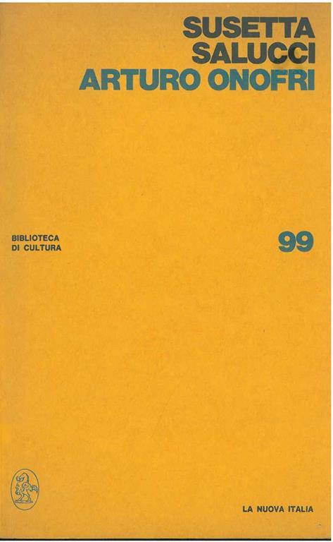 Arturo Onofri - Susetta Salucci - copertina