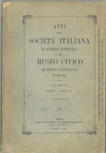 Atti della Società Italiana di Scienze Naturali e del Museo Civico di Storia Naturale in Milano. Vol LIV, Fasc. 2° - 4°