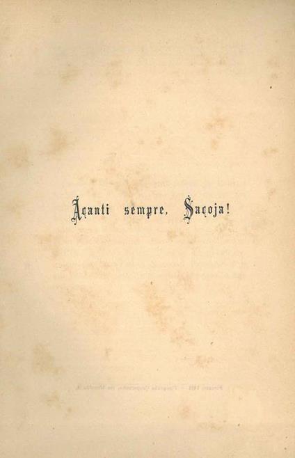 Avanti sempre Savoia! - copertina