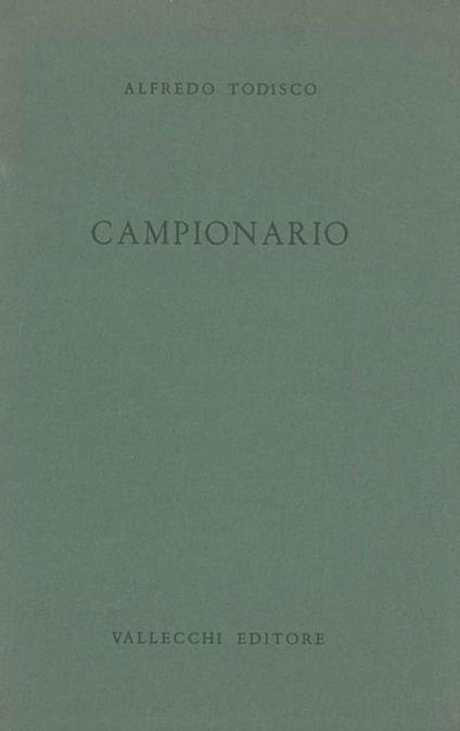 Campionario - Alfredo Todisco - copertina