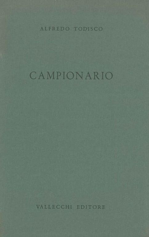 Campionario - Alfredo Todisco - copertina