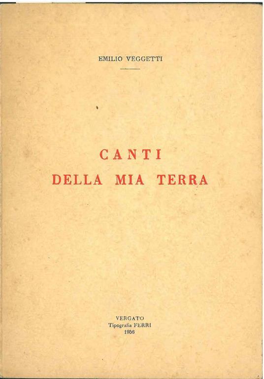 Canti della mia terra - Emilio Veggetti - copertina