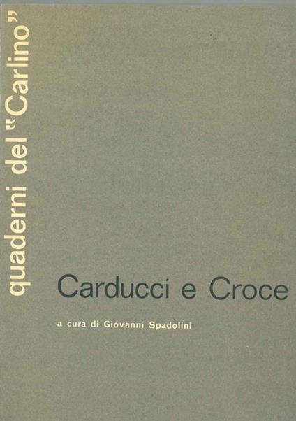 Carducci e Croce Scritti - copertina