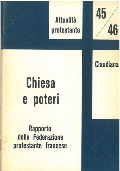Chiesa e poteri. Rapporto della federazione protestante francese - copertina