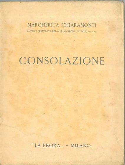 Consolazione - Margherita Chiaramonti - copertina