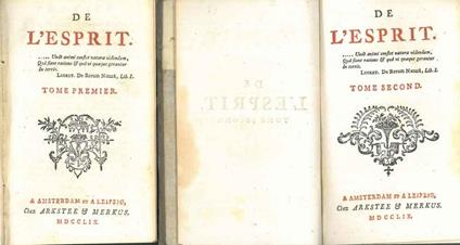 De l'Esprit - Claude-Adrien Helvétius - copertina