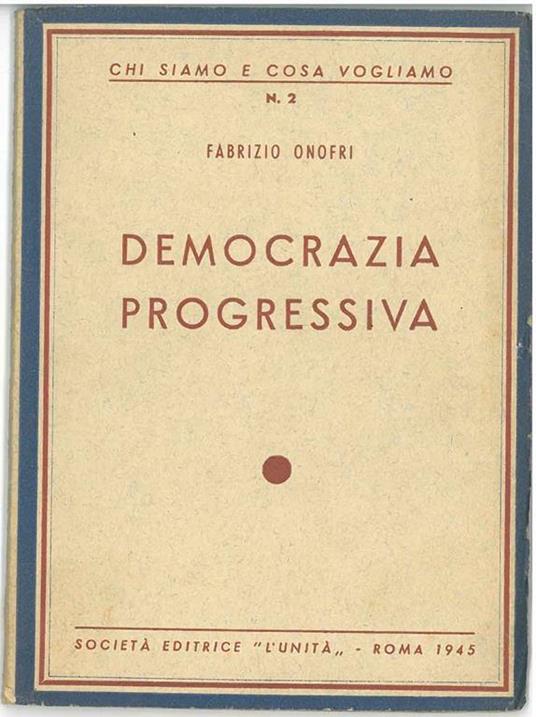 Democrazia progressiva - Fabrizio Onofri - copertina