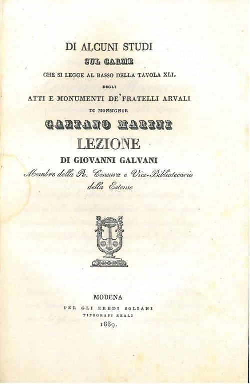 STUDIO BIBLIOGRAFICO ORFEO LIBRERIA ANTIQUARIA S.A.S.