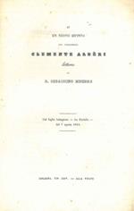 Di un nuovo dipinto del professore Clemente Alberi